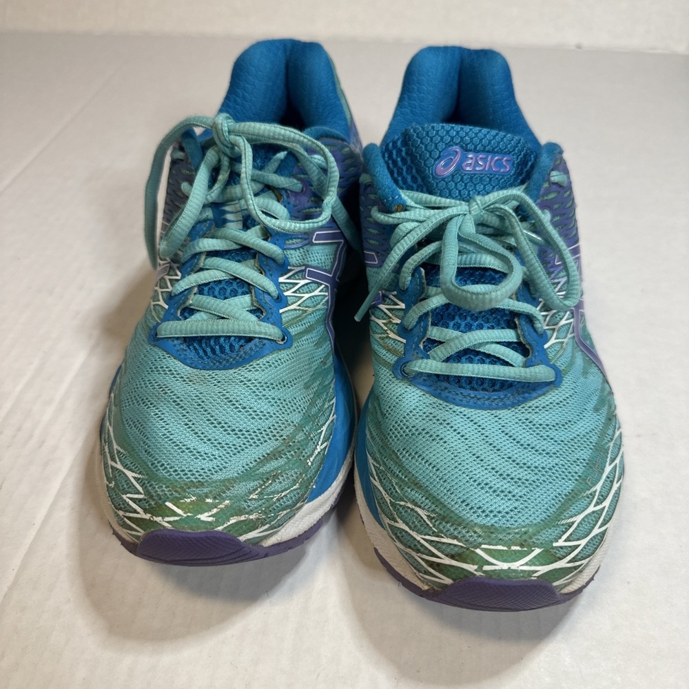 Asics Gel Nimbus 18 Shoes Blue Athletic Running Sneakers T650N Women's Size 7